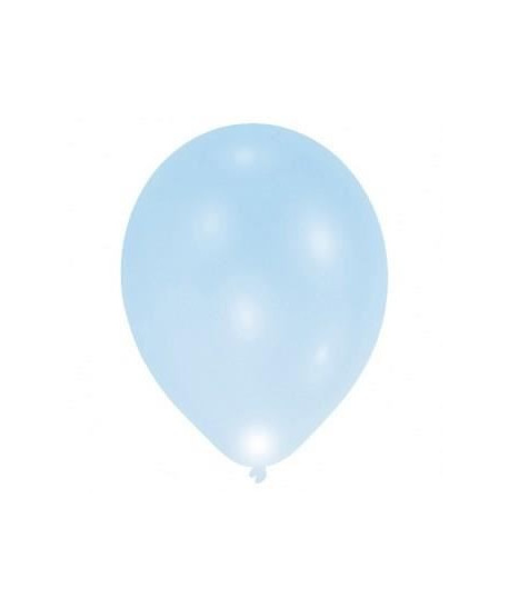 Lot de 7 Ballons avec LED  Latex  27,5 cm  Bleu