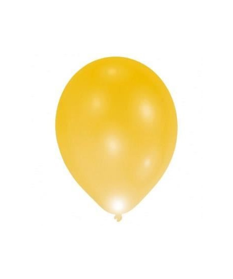 Lot de 8 Ballons avec LED  Latex  27,5 cm  Or