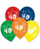 Lot de 10 Ballons  Latex  Chiffre 40