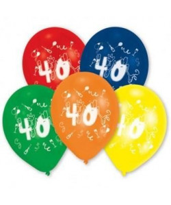 Lot de 10 Ballons  Latex  Chiffre 40