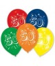 Lot de 10 Ballons  Latex  Chiffre 50