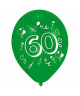 Lot de 8 Ballons  Latex  Nombre 60  Imprimé 2 faces