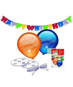 Lot de Ballons  Guirlande  Happy Birthday