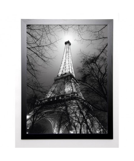 CARRARA ANTOINE Image encadrée Sa Majesté La Tour Eiffel 67x87 cm Gris