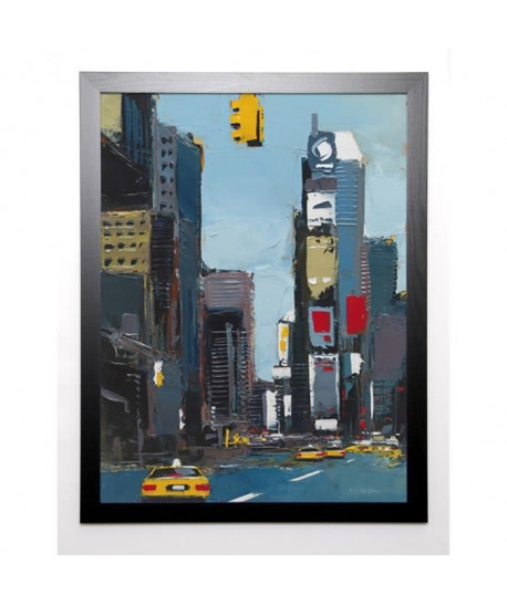 CASTAN DANIEL Image encadrée On Broadway 67x87 cm Bleu