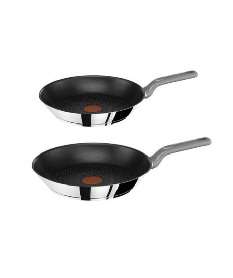 TEFAL ENVY INOX Set 2 poeles tous feux dont induction