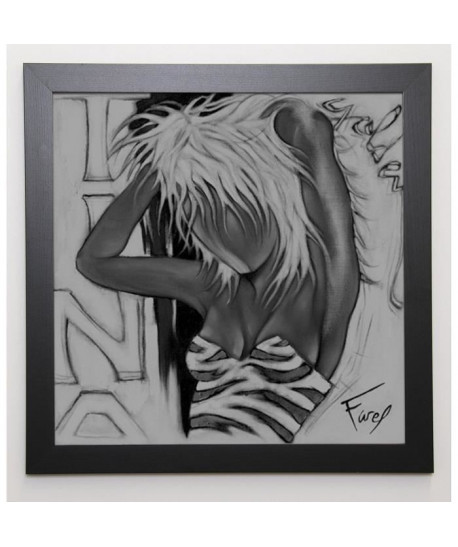 FAREL Image encadrée Tina  57x57 cm Gris