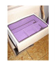 BAGGY Boîte de rangement 4 compartiments renfort carton 58x23 cm violet