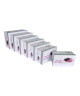 HOMEA Set de 7 boîtes de rangement Zen Spirit 26283033353739 cm blanc et rose