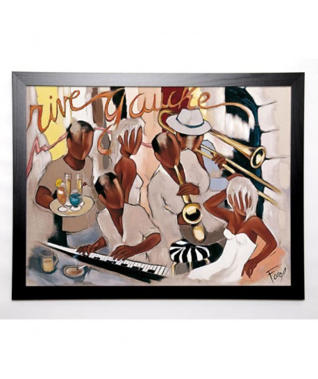 FAREL Image encadrée Rive gauche 67x87 cm Marron