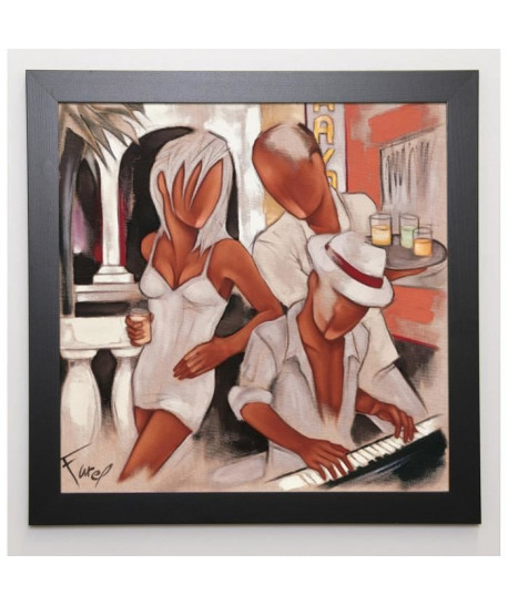 FAREL PIERRE Image encadrée Havana Piano 57x57 cm Marron