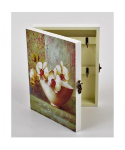 ORCHIDEE boite a clés décorative  19x5.5x25cm