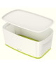 LEITZ MyBox  Boîte de rangement avec couvercle  Small  Blanc et Vert