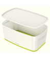LEITZ MyBox  Boîte de rangement avec couvercle  Small  Blanc et Vert