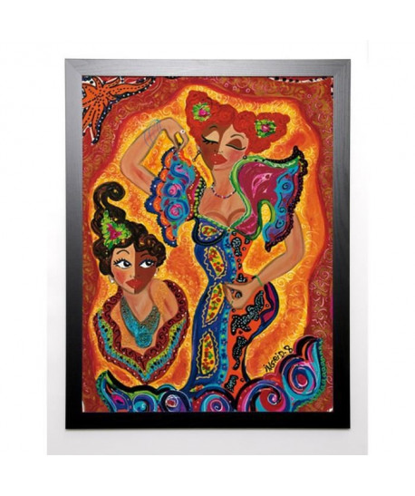 INGRID. B Image encadrée Les flamencas 67x87 cm Multicolore