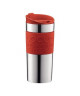 BODUM TRAVEL PRESS Mug a piston en inox double paroi 0.35 l Rouge