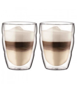 BODUM PILATUS Set 2 verres double paroi 0.25 l Transparent