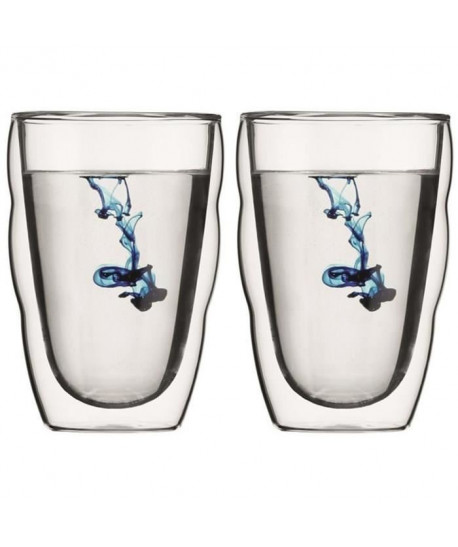 BODUM PILATUS Set 2 verres double paroi 0.35 l Transparent