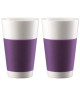 BODUM CANTEEN Set 2 tasses porcelaine double paroi 0,35L violet