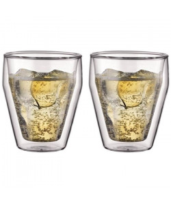 BODUM TITLIS Set 2 verres double paroi empilable 0,25L