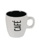 Lot de 4 mugs céramique CAFÉ CReME 0,14L blanc