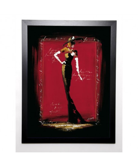 JOHANNA Image encadrée Elégantes I 57x77 cm Rouge