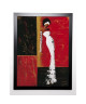 JOHANNA Image encadrée En rouge et or I 57x77 cm Rouge