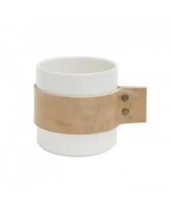 ECO DESIGN G8050 Mug WRAP ME  8,5x9 cm  Blanc et Beige