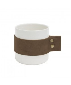 ECO DESIGN G8052 Mug WRAP ME  8,5x9 cm  Blanc et Brun