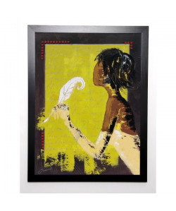 JOHANNA Image encadrée La lettre d\'amour II 57x77 cm Vert