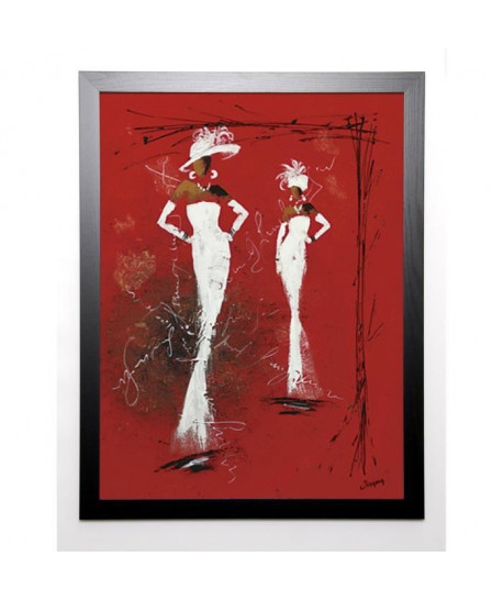 JOHANNA Image encadrée Défilé Haute couture II 67x87 cm Rouge