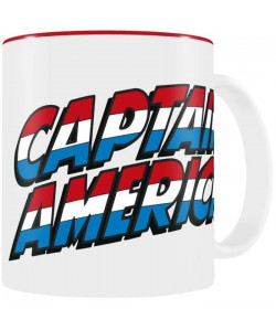 Mug WTT Marvel  Captain America logo classic  blancrouge