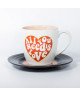 LYRICAL MUG L&M Pack Mug et Soucoupe  Love  Blanc / Peche