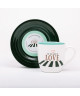 LYRICAL MUG L&M Pack Mug et Soucoupe  Love 2  Bleu ciel / Noir