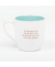 LYRICAL MUG L&M Pack Mug et Soucoupe  Love 2  Bleu ciel / Noir