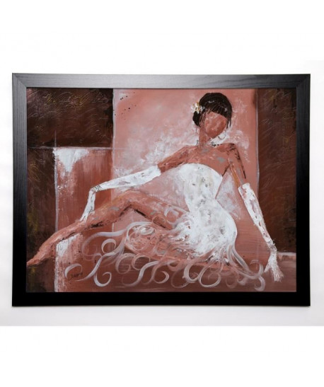 JOHANNA Image encadrée Romantique II 67x87 cm Marron