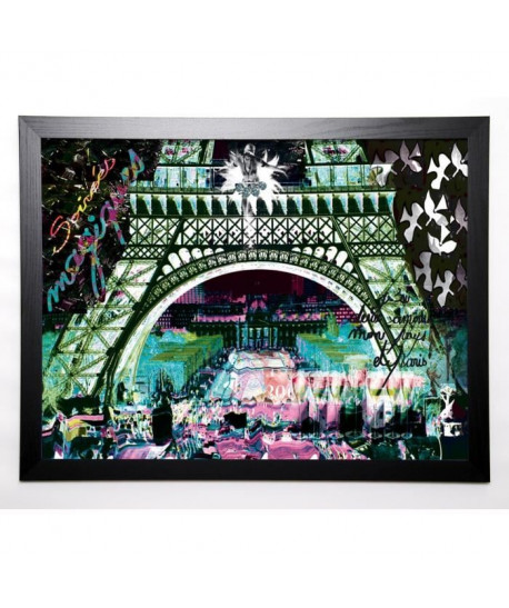 KALY Image encadrée Paris by night 57x77 cm Multicolore