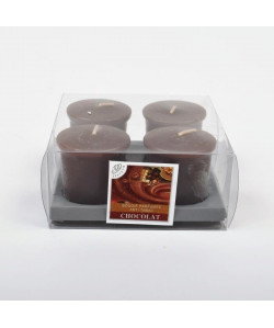 Boite de 4 Bougies parfumées  Chocolat