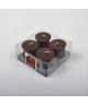 Boite de 4 Bougies parfumées  Chocolat