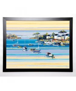 KERFILY Image encadrée Presqu\'île II 67x87 cm Bleu