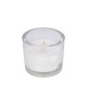 Bougie verrine parfum jasmin H 8 cm Blanc