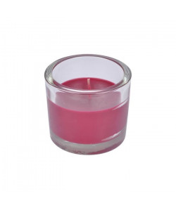 Bougie verrine parfum fruits rouges H 8 cm