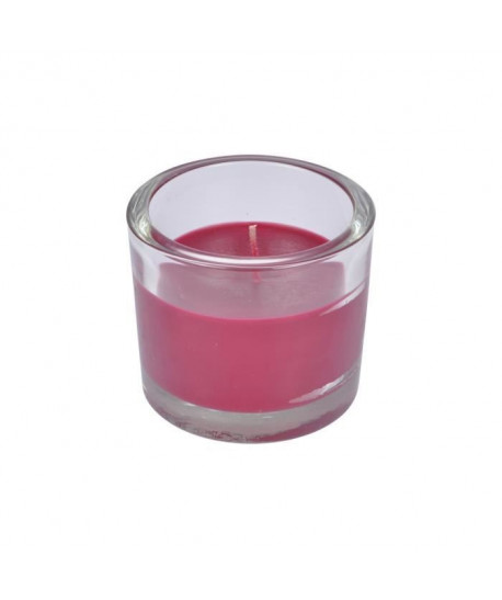 Bougie verrine parfum fruits rouges H 8 cm