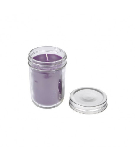 Bougie verrine parfum mures sauvages H 10 cm Violet