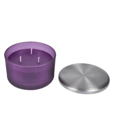 Bougie verrine parfum mures sauvages H 8,5 cm Violet