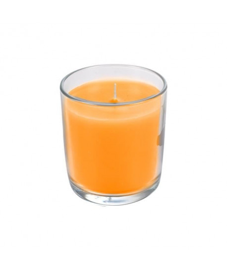 Bougie verrine parfum mandarine orientale H 9,5 cm Orange