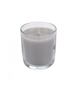 Bougie verrine parfum nuage de coton H 9,5 cm Gris