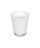 Bougie verrine H 12 cm Blanc ambré