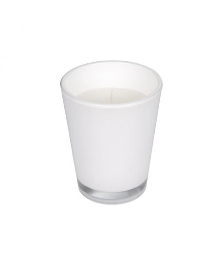 Bougie verrine H 12 cm Blanc ambré