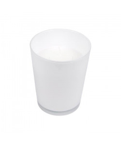 Bougie verrine H 16 cm Blanc ambré